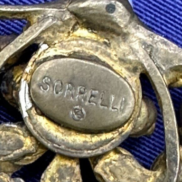 Sorrelli Signed Antique Gold-Tone Crystal & Faux Pearl Necklace - Picture 7 of 16